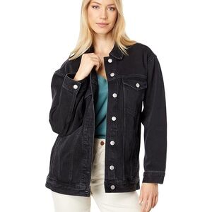 Madewell Oversized Jean Jacket in Lunar Wash (black)